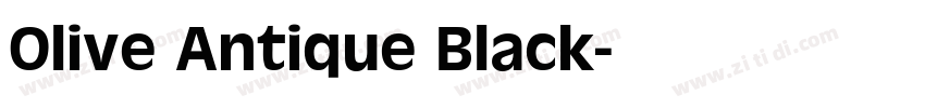 Olive Antique Black字体转换